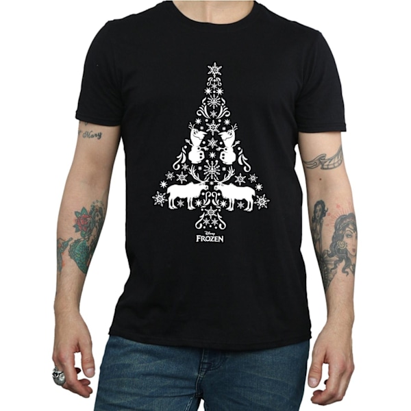 Disney Herr Frozen Julgran T-shirt XXL Svart Black XXL