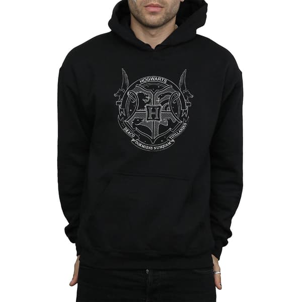 Harry Potter Herr Hogwarts Sigill Huvtröja M Svart Black M