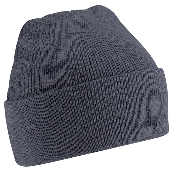 Beechfield Soft Feel Stickad Vintermössa En Storlek Grafitgrå Graphite Grey One Size