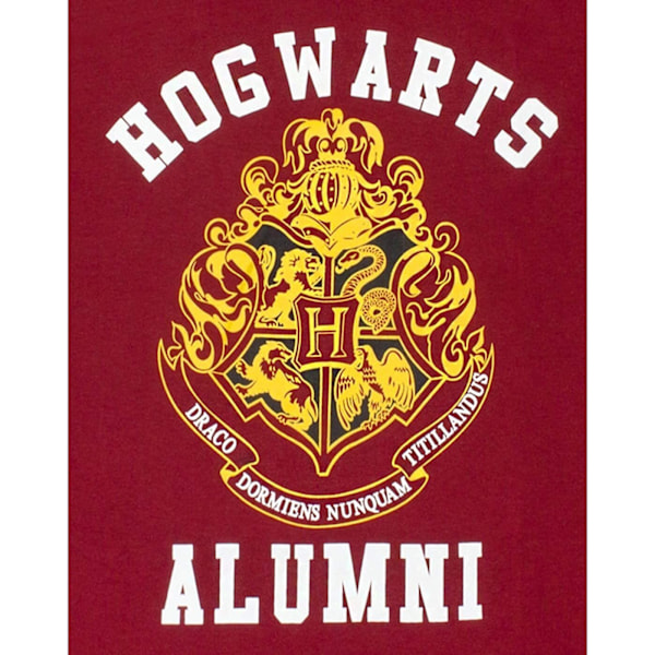 Harry Potter Pyjamas för damer/kvinnor Alumni Hogwarts L Röd/Grå Red/Grey L