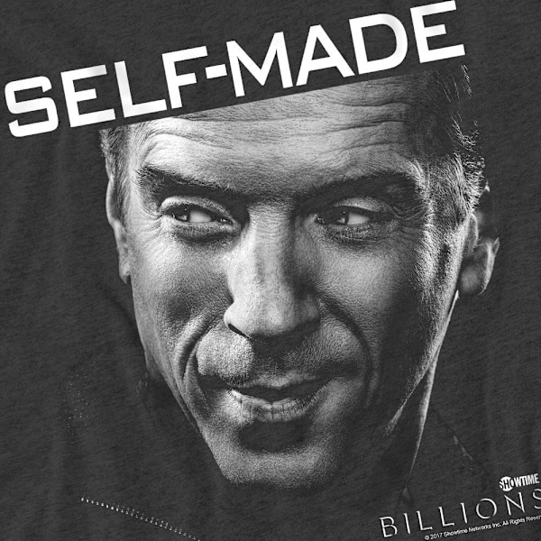 Billions Unisex Vuxen Self Made T-Shirt XL Kolgrå Charcoal XL