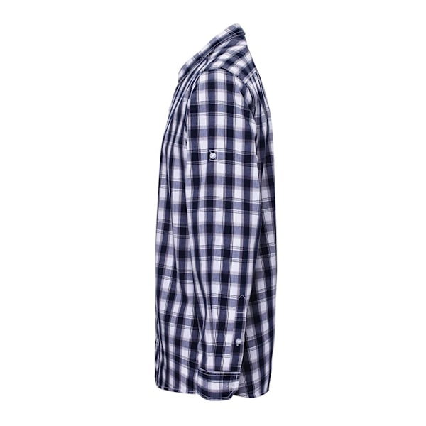 Premier Herr Mulligan Check Långärmad Skjorta 3XL Vit/Marinblå White/Navy 3XL