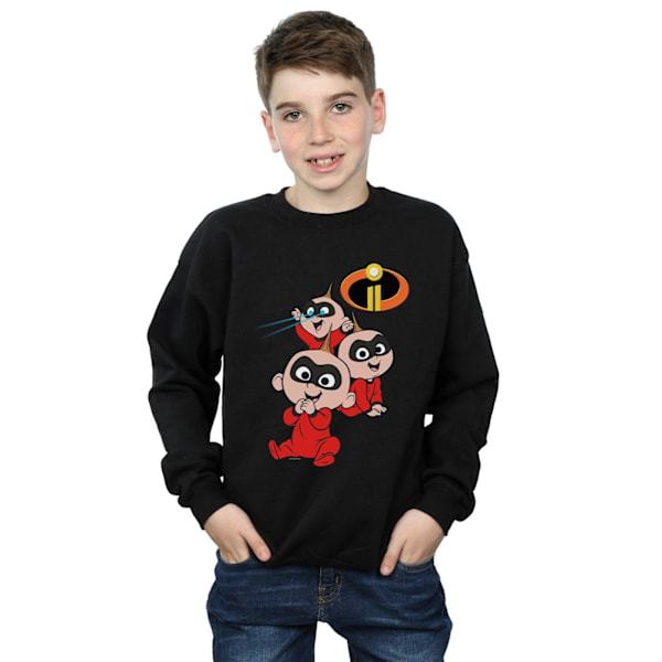 Disney Boys The Incredibles Jak Jak Sweatshirt 9-11 år Svart Black 9-11 Years