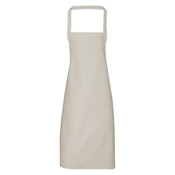 Premier Unisex Vuxen Bomulls Bibbed Förkläde En Storlek Naturlig Natural One Size