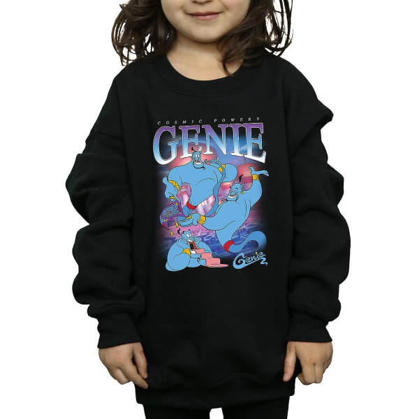 Aladdin Girls Genie Montage Sweatshirt 7-8 Years Black Black 7-8 Years