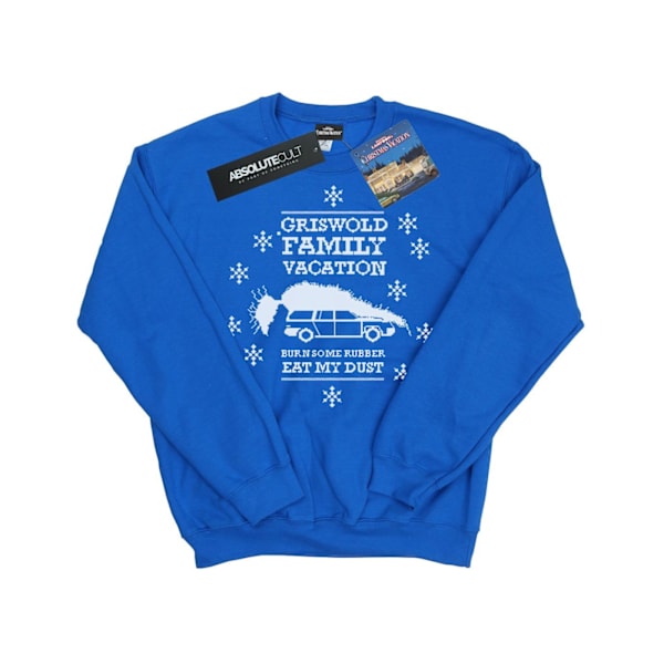 National Lampoon's Christmas Vacation Boys Eat My Dust Sweatshirt Royal Blue 7-8 Years