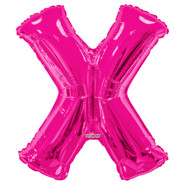 Kalejdoskop 34 tum folie brev blå ballong H rosa Pink H