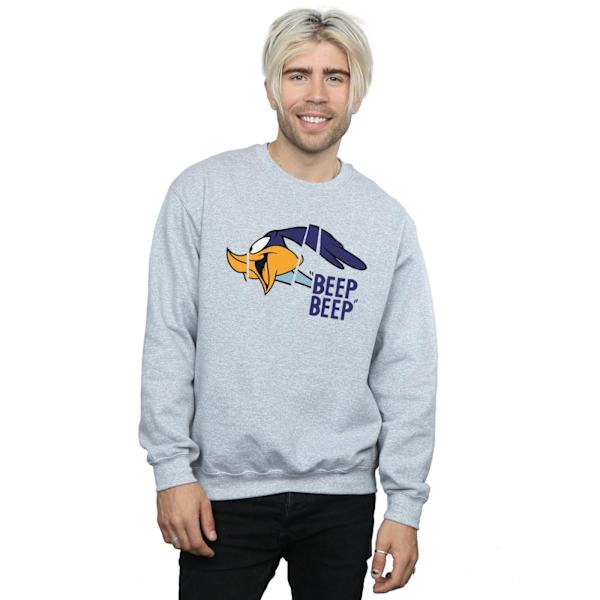 Looney Tunes Mens Beep Beep Road Runner Sweatshirt XL Sports Grå Sports Grey XL