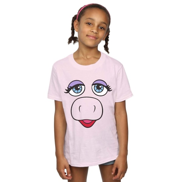 Disney Girls The Muppets Miss Piggy Face Bomull T-shirt 5-6 år Baby Pink 5-6 Years