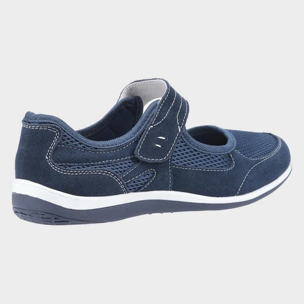 Fleet & Foster Dam/Dam Morgan Touch Fastening Mockaskor i mocka Navy 6 UK