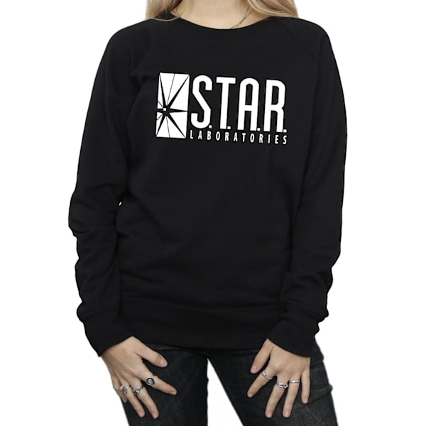 DC Comics Dam/Kvinnor The Flash STAR Labs Sweatshirt S Svart Black S