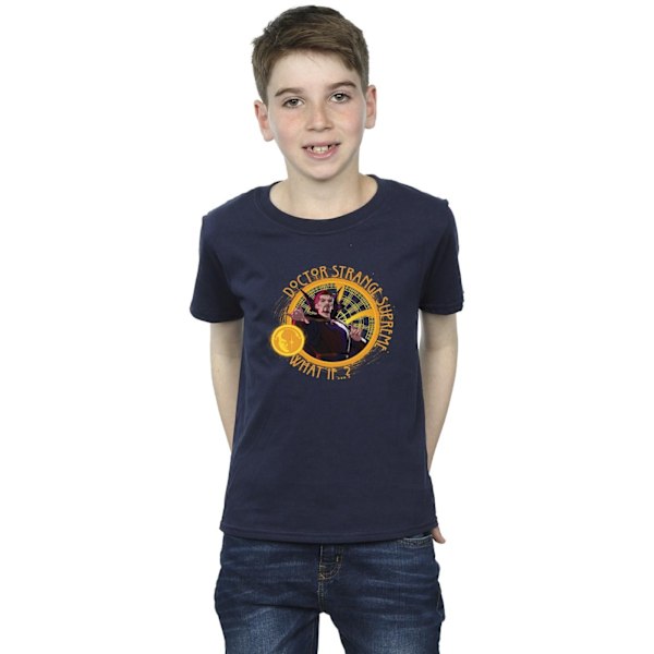 Marvel Boys What If Supreme Dr Strange T-shirt 5-6 år Marinblå B Navy Blue 5-6 Years