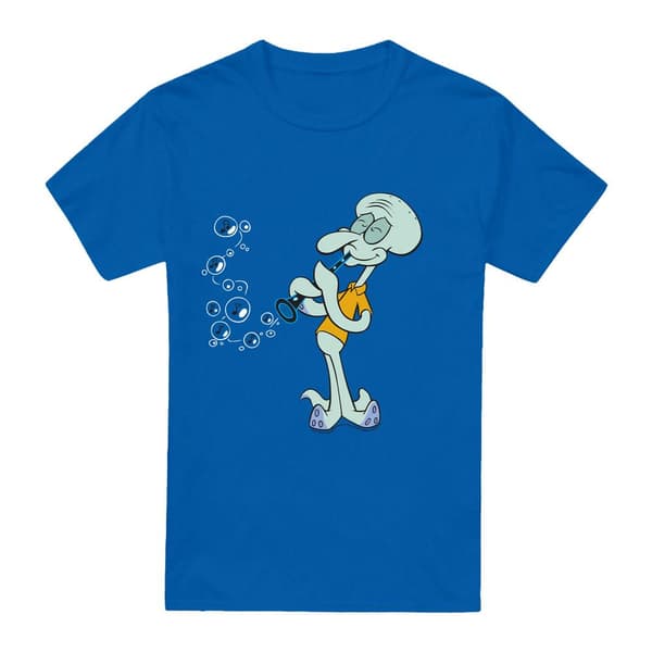 SpongeBob SquarePants Herr Squidwards Klarinett T-Shirt M Royal Royal Blue M