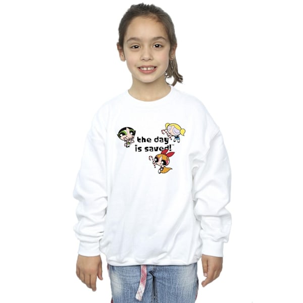 Powerpuff Girls Girls The Day Is Saved Sweatshirt 9-11 År White 9-11 Years