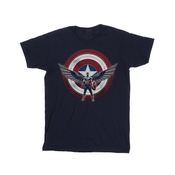 Marvel Girls Falcon And The Winter Soldier Captain America Sköld Navy Blue 7-8 Years