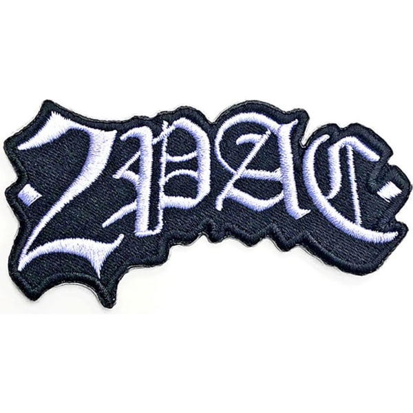 Tupac Shakur Gothic Arch Iron On Patch One Size Svart/Vit Black/White One Size