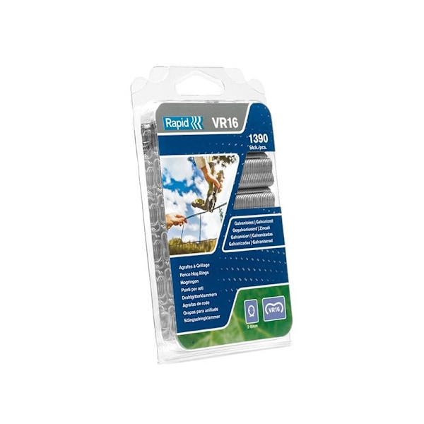 Rapid Vr22 Hog Rings Paket med 1600 Flerfärgade Multi Colour Pack of 1600