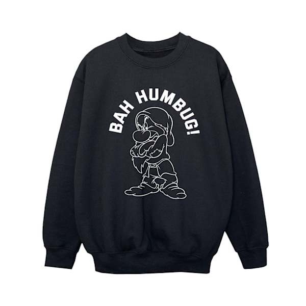 Disney Boys Snow White Grumpy Humbug Sweatshirt 7-8 år Svart Black 7-8 Years