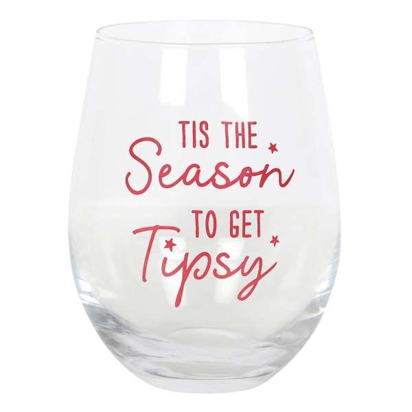Något annorlunda säsong för att få tipsy Stemless Wine Glass One Red/Clear One Size