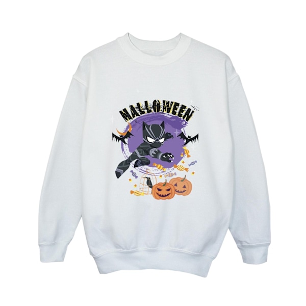 Marvel Boys Black Panther Halloween Sweatshirt 7-8 år Vit White 7-8 Years