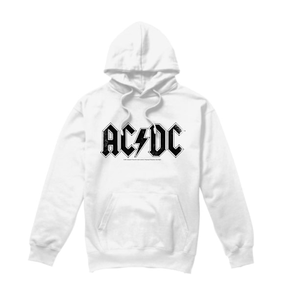 AC/DC Herr Logo Hoodie S Vit White S