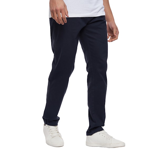 Crosshatch herr Roysden chinos 34R marinblå Navy 34R