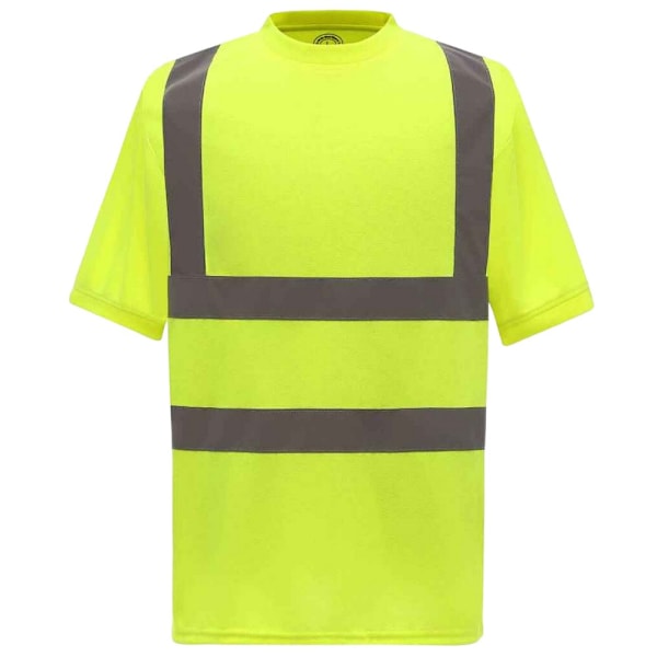 Yoko Hi-Vis T-shirt med korta ärmar för män, storlek L, gul Yellow L