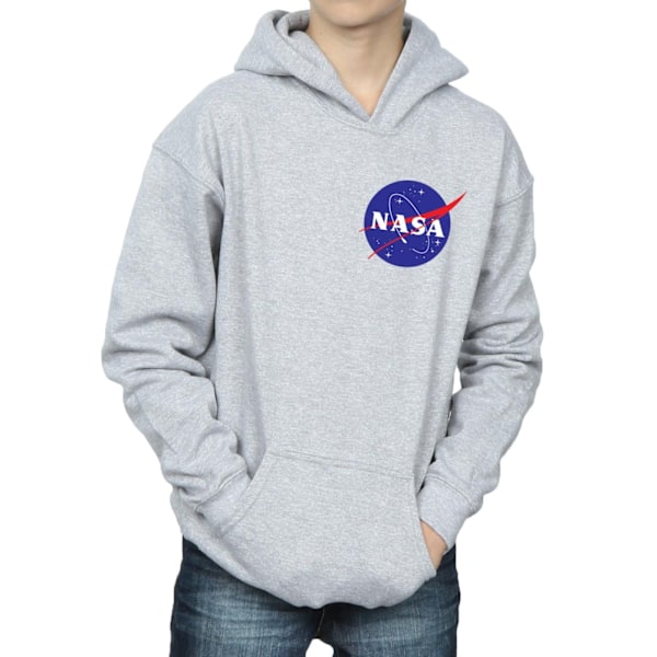 NASA Boys Classic Insignia Chest Logo Hoodie 5-6 år Sports G Sports Grey 5-6 Years