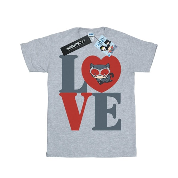 DC Comics Boys Chibi Catwoman Love T-Shirt 9-11 år Sports Grå Sports Grey 9-11 Years