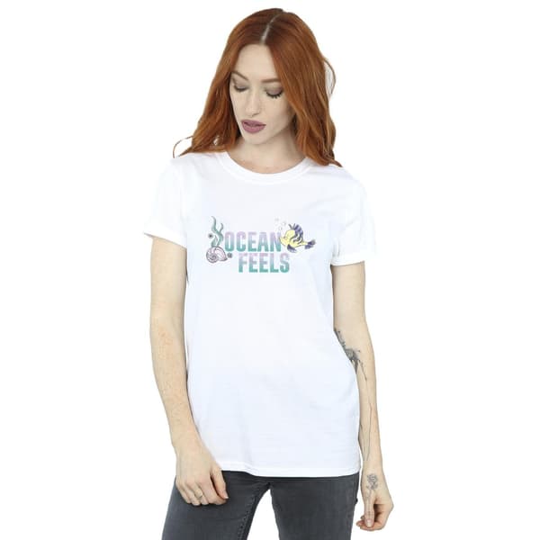 Disney Dam/Dam Den Lilla Sjöjungfrun Ocean Bomull Boyfriend White M