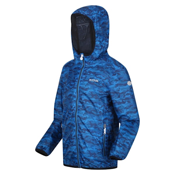 Regatta Barn/Barn Lever Camo Packaway Vattentät Jacka 3- Imperial Blue 3-4 Years