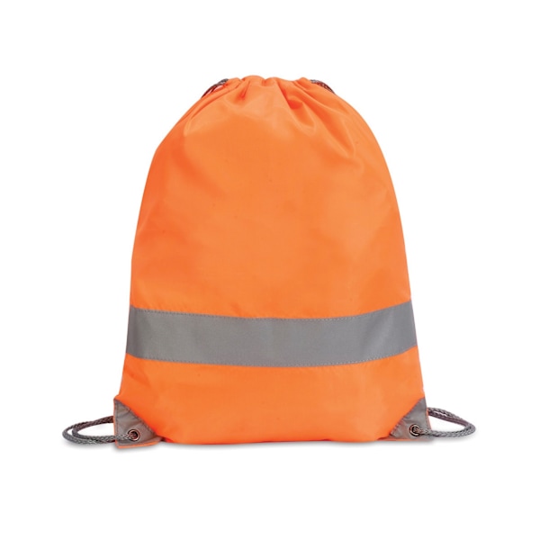 Shugon Stafford Plain Drawstring Tote Bag - 13 liter (2-pack) Hi Vis Orange One Size