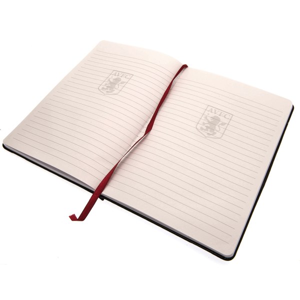 Aston Villa FC Crest A5 Notebook One Size Svart/Claret Röd Black/Claret Red One Size
