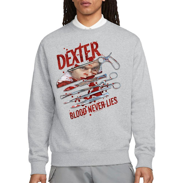 Dexter Unisex Vuxen Blood Never Lies Sweatshirt M Sport Heather Sport Heather M