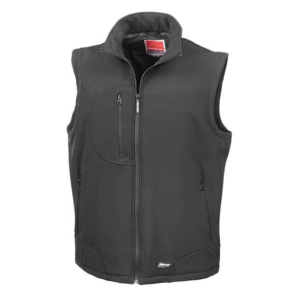 Result Softshell Väst Herr Andningsbar Väderbeständig Jacka Black/Black M