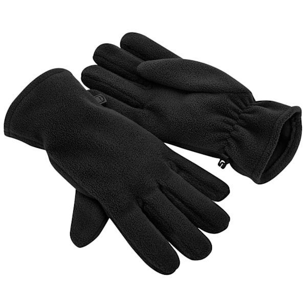 Beechfield Återvunnen Fleecehandskar L-XL Svart Black L-XL