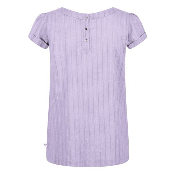 Regatta Dam/Kvinnor Jaelynn Dobby Bomull T-shirt 12 UK Pastell Pastel Lilac 12 UK
