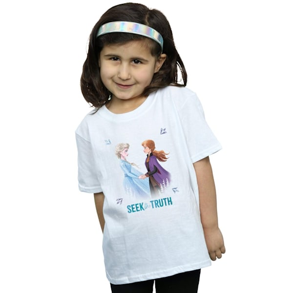 Disney Girls Frozen 2 Elsa och Anna söker sanningen Bomull T-shirt White 5-6 Years