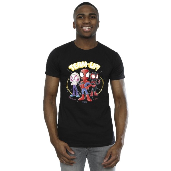 Marvel Mens Spidey And His Amazing Friends Sketch T-Shirt S Bla Black S