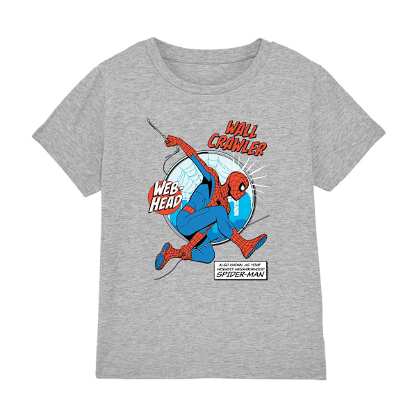 Spider-Man Barn/Kids Väggklättrare T-Shirt 7-8 År Sport Sport Heather 7-8 Years
