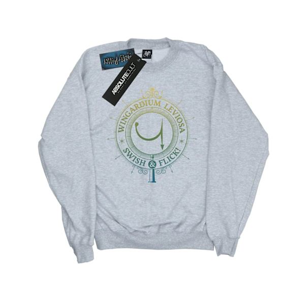 Harry Potter Girls Wingardium Leviosa Spells Charms Sweatshirt Sports Grey 5-6 Years