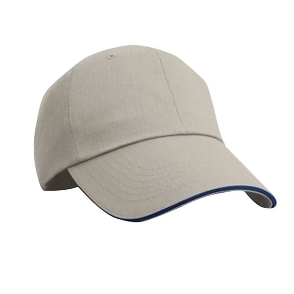 Result Unisex Herringbone Kontrastfärg Sandwich Peak Basebollkeps Tan/Navy One size