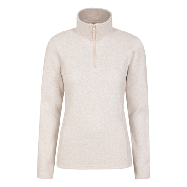 Mountain Warehouse Dam/Kvinnor Idris Fleece Tröja med Halv Dragkedja 20 U Beige 20 UK