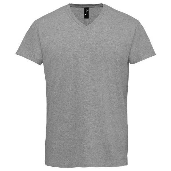 SOLS Unisex Vuxen Imperial T-shirt med V-ringad 3XL Grå Marl Grey Marl 3XL