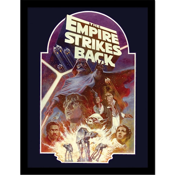 Star Wars: The Empire Strikes Back Block Framed Poster 40cm x 30cm Multicoloured 40cm x 30cm