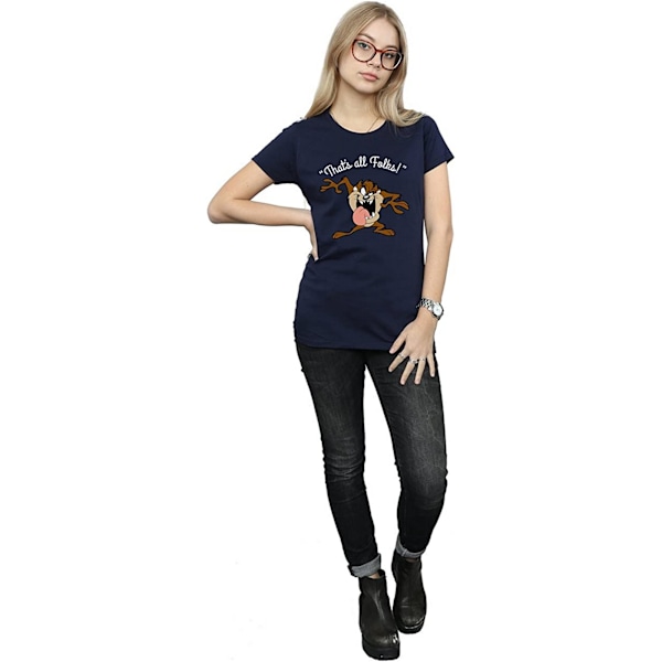 Looney Tunes Dam/Damer That´s All Folks Taz Bomull T-shirt Navy Blue M