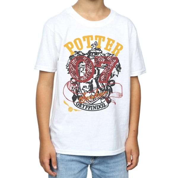 Harry Potter Pojkar Gryffindor Seeker T-shirt 7-8 år Vit White 7-8 Years