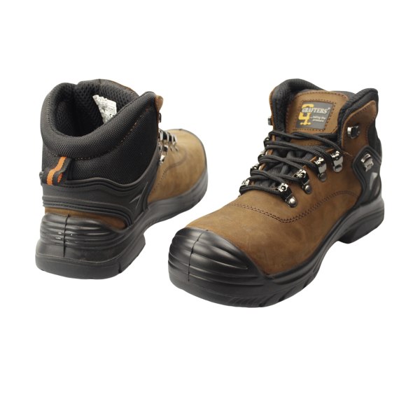 Grafters Mens Super Wide EEEE Fitting Safety Boots 10 UK Dark B Dark Brown 10 UK