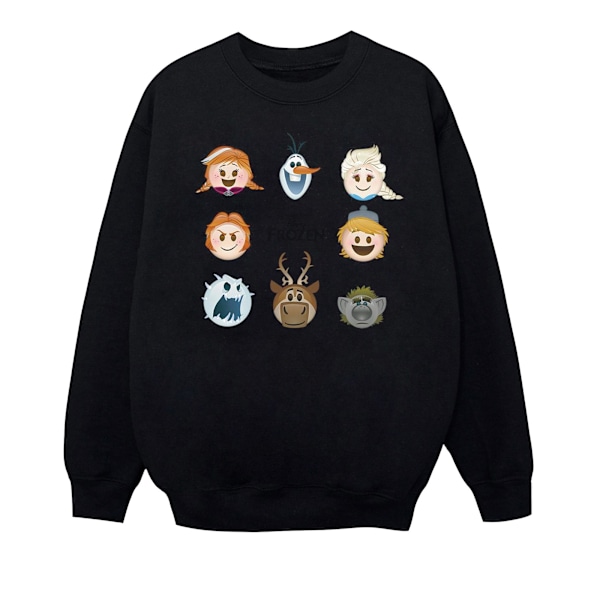 Disney Boys Frozen Heads Sweatshirt 9-11 år Svart Black 9-11 Years