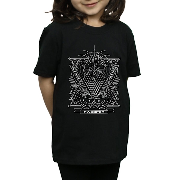 Fantastiska vidunder Girls Fwooper Icon Bomull T-shirt 12-13 år Black 12-13 Years